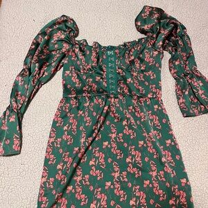 Floral Green Midi Dress